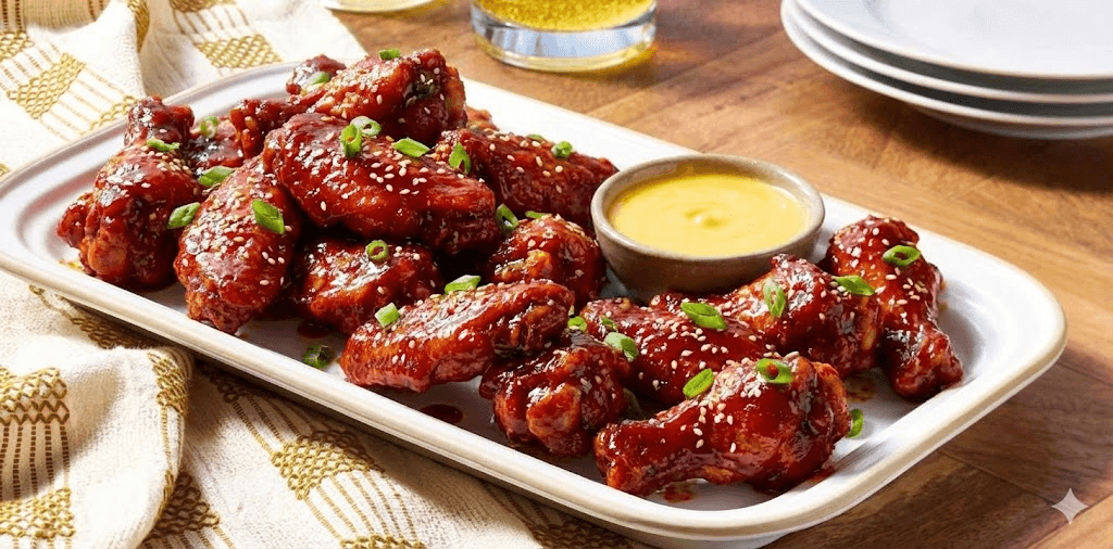 Chicken wings ala Korea dengan saus gochujang dan madu
